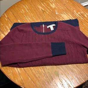 Autumn Cashmere Zip Back Cable Knit Sweater